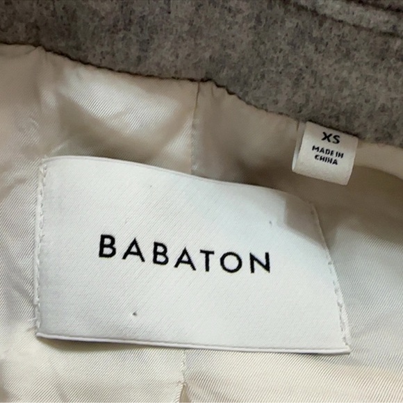 Aritzia Babaton Wool Cashmere Funnel Neck Mid-Length Coat | Heather Grey - Picture 7 of 11